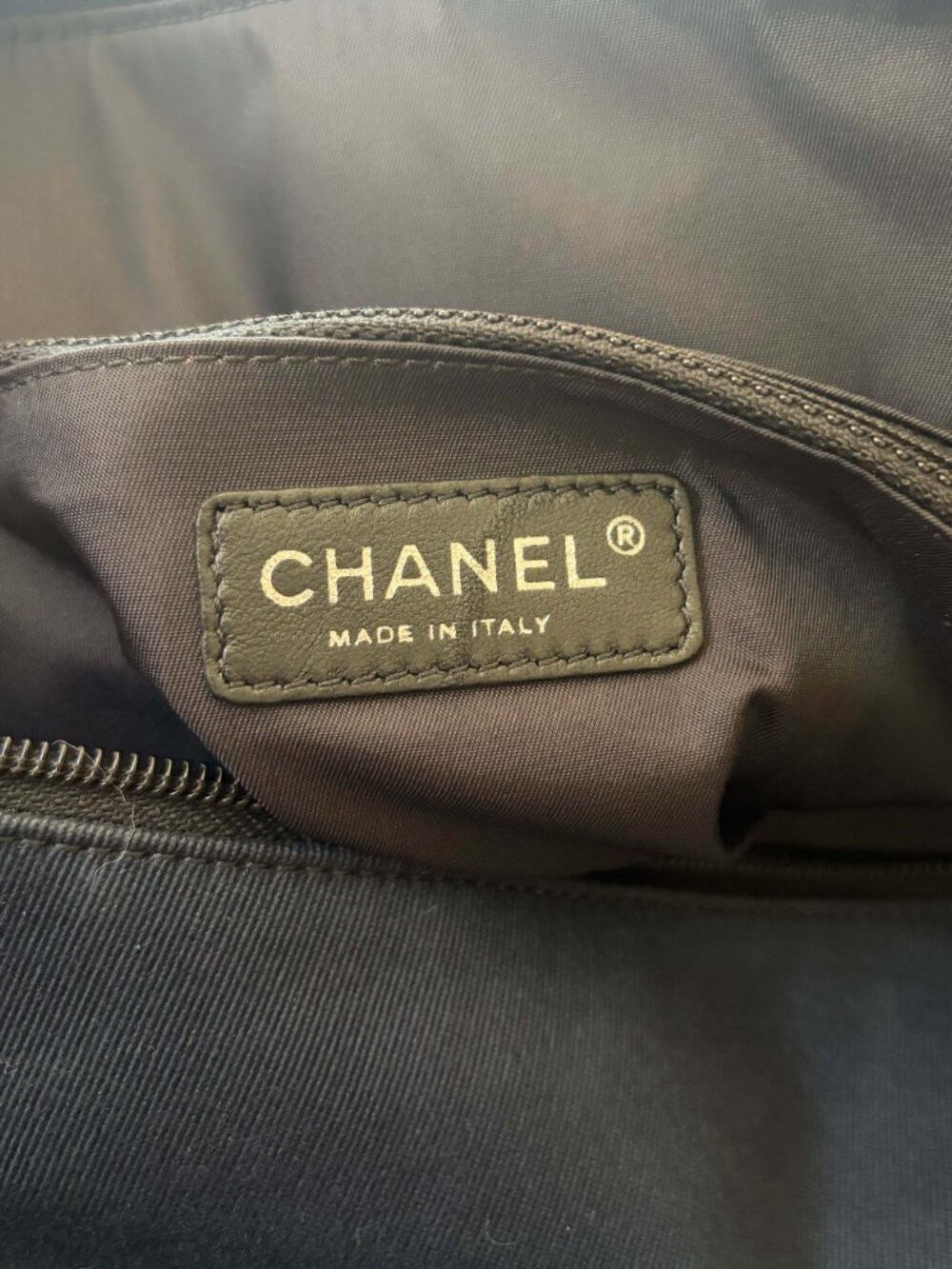 Chanel Paris-Biarritz Quilted Canvas and Patent Leather CC Tote - Picture 9 of 11